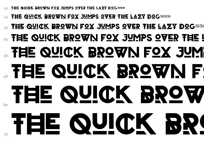 Zilap Urban font waterfall